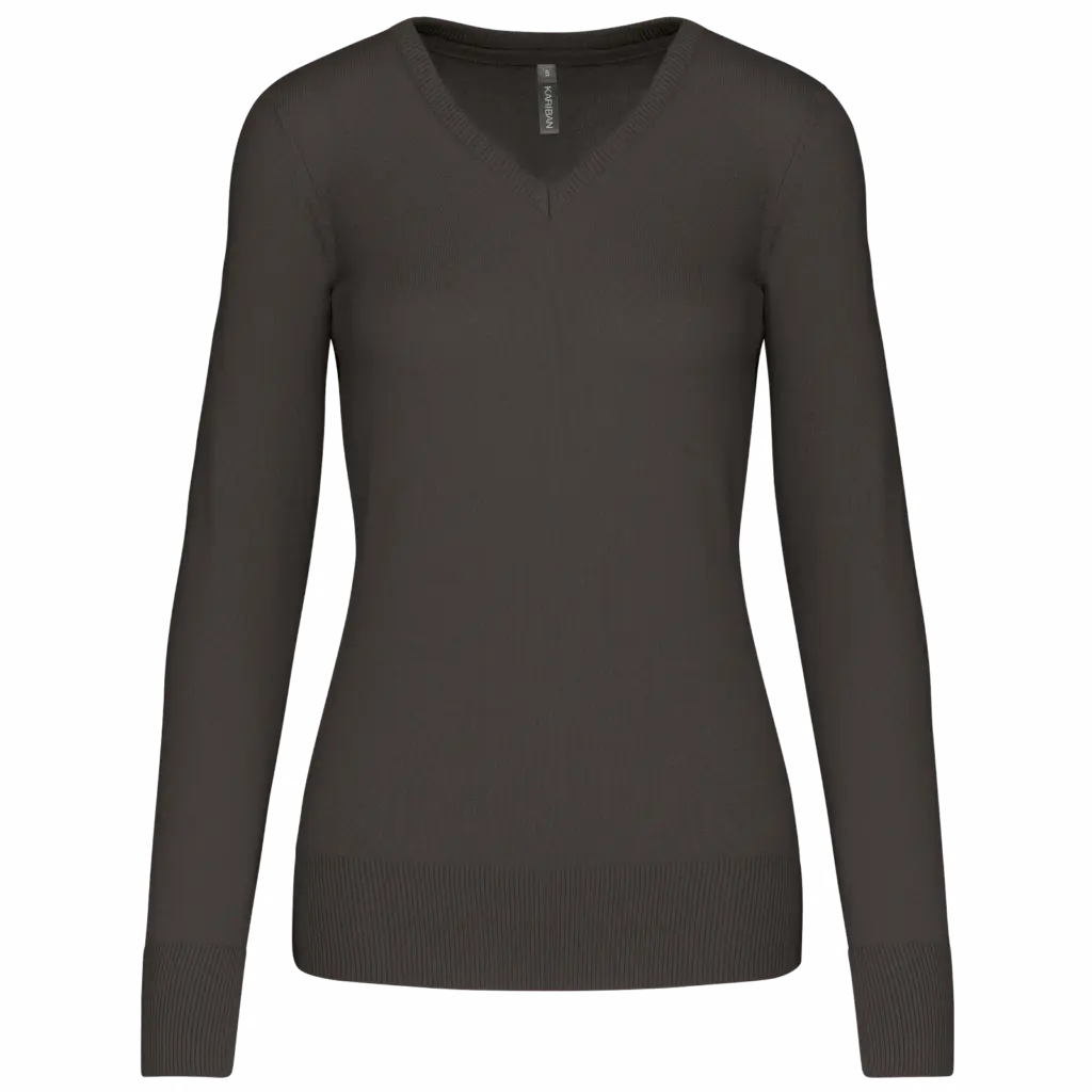 Damen V-Ausschnitt Pullover K966 bedrucken Baumwolle XS-3XL — Produktfoto 8