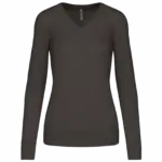 Damen V-Ausschnitt Pullover K966 bedrucken Baumwolle XS-3XL — Produktfoto 8