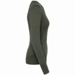 PS_K966-S_GREENMARBLEHEATHER - Hidalgo-werbeartikel Dames pullover met v-hals, green marble heather — productfoto 10