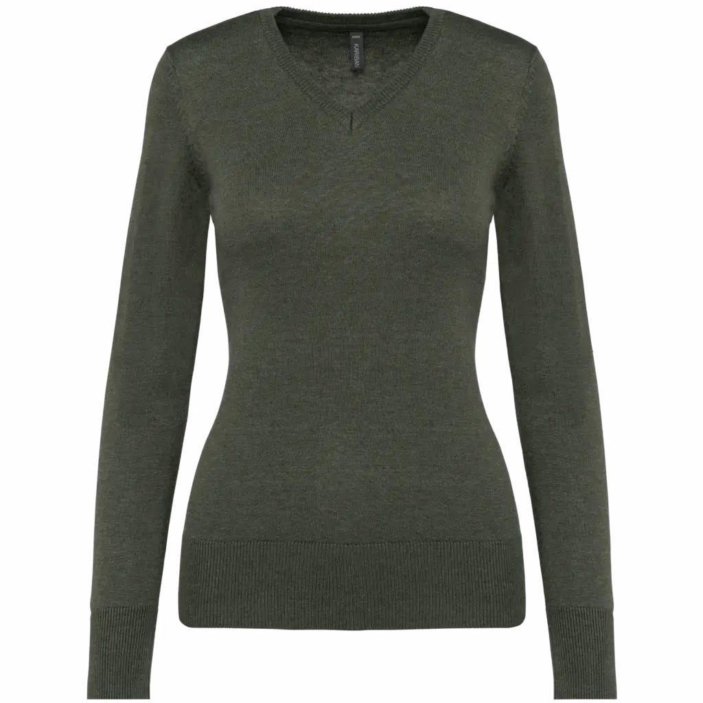 Damen V-Ausschnitt Pullover K966 bedrucken Baumwolle XS-3XL — Produktfoto 11