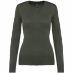 Damen V-Ausschnitt Pullover K966 bedrucken Baumwolle XS-3XL — Produktfoto 11