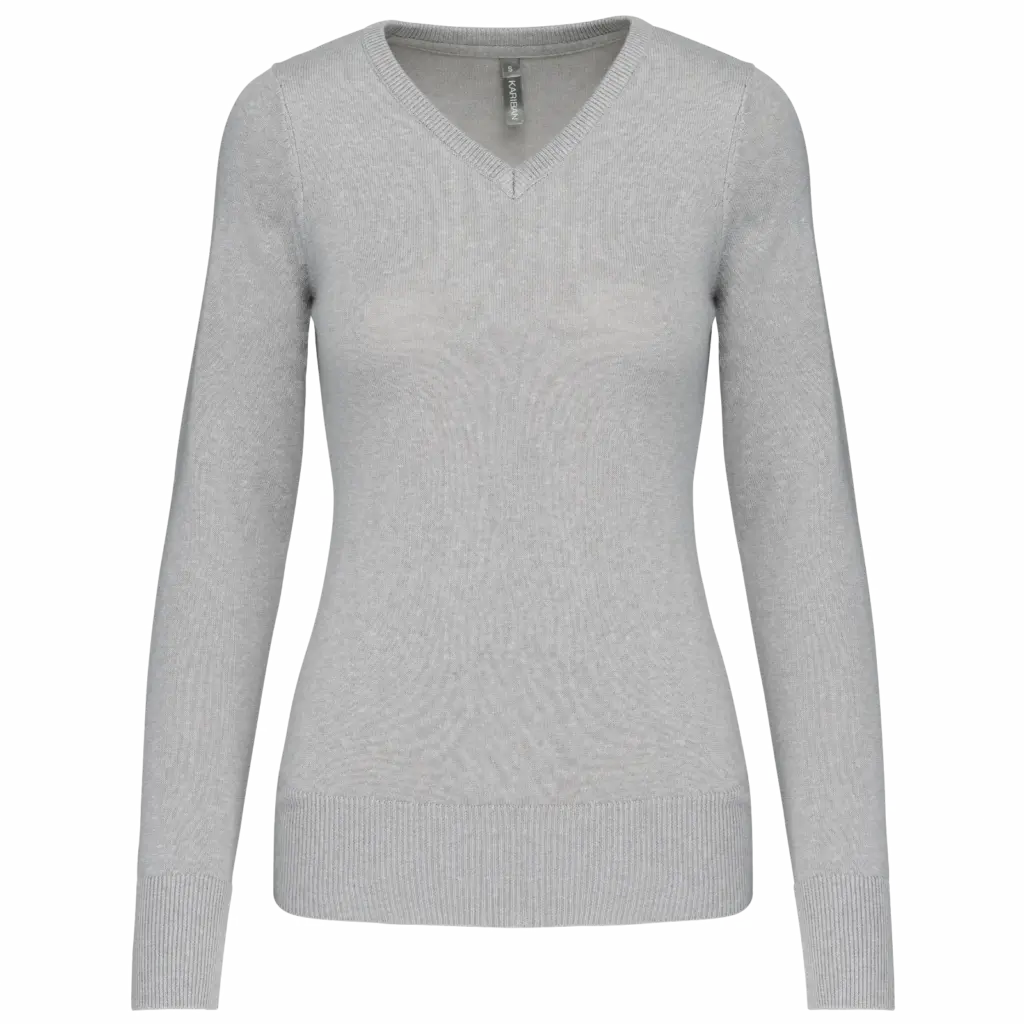 Damen V-Ausschnitt Pullover K966 bedrucken Baumwolle XS-3XL — Produktfoto 12