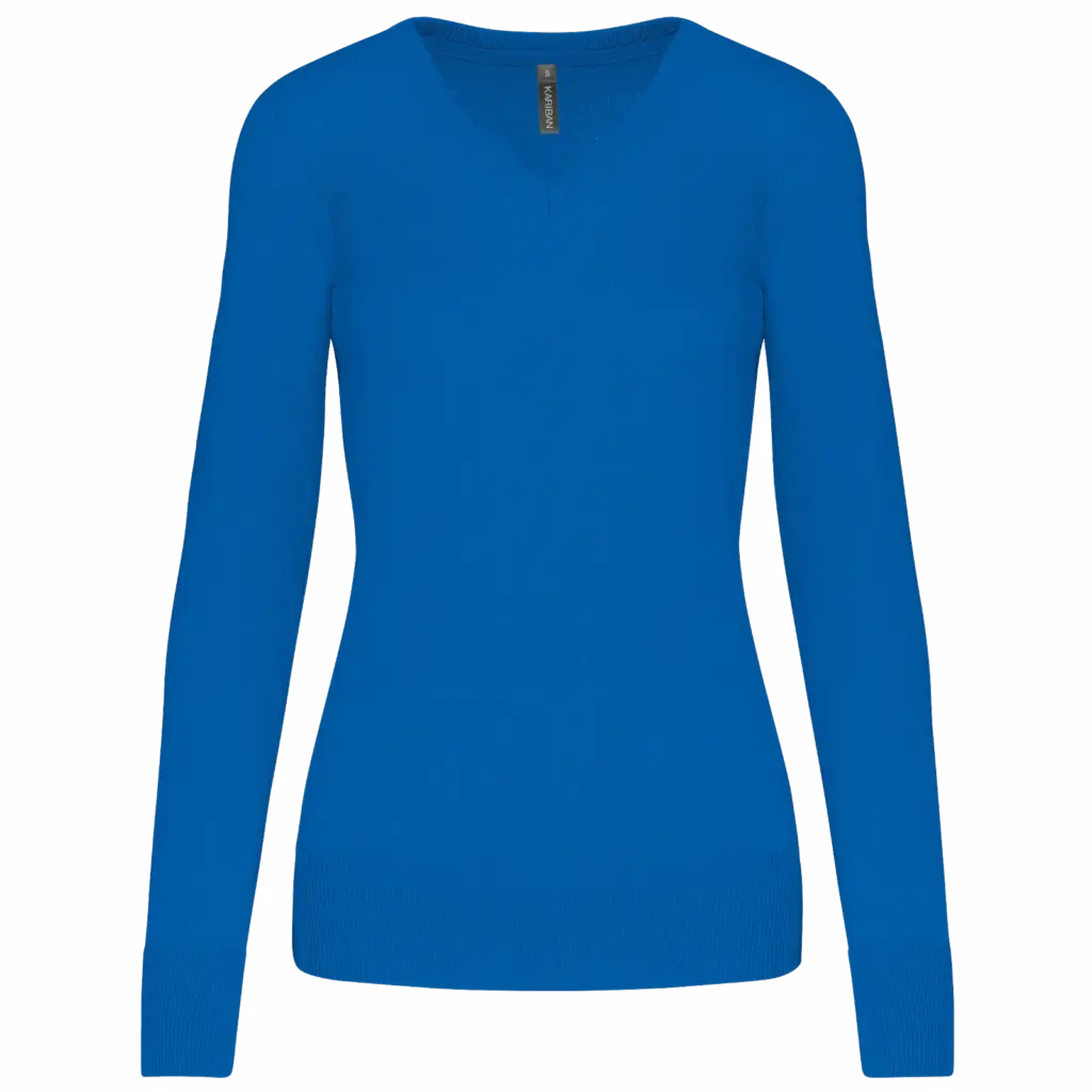 Damen V-Ausschnitt Pullover K966 bedrucken Baumwolle XS-3XL — Produktfoto 13