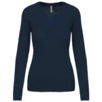 Damen V-Ausschnitt Pullover K966 bedrucken Baumwolle XS-3XL — Produktfoto 14