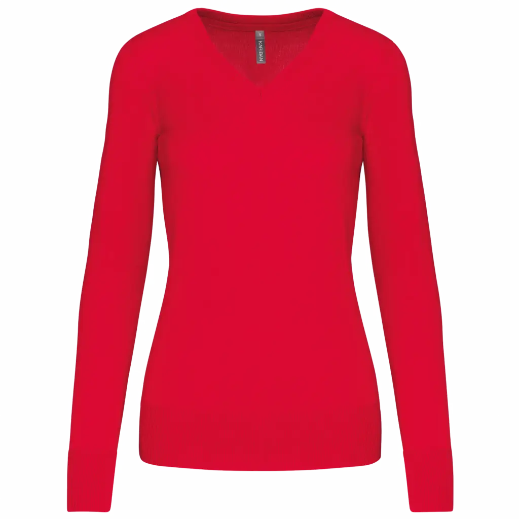 Damen V-Ausschnitt Pullover K966 bedrucken Baumwolle XS-3XL — Produktfoto 15