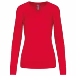 Damen V-Ausschnitt Pullover K966 bedrucken Baumwolle XS-3XL — Produktfoto 15