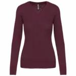 Damen V-Ausschnitt Pullover K966 bedrucken Baumwolle XS-3XL — Produktfoto 16