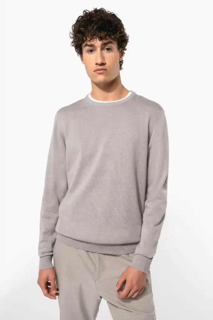 Herenpullover met ronde hals