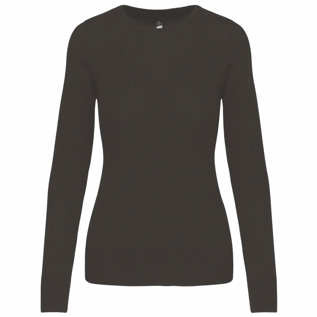 Damespullover ronde hals, dark grey — productfoto 7