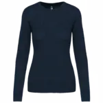 Damespullover ronde hals, navy — productfoto 9