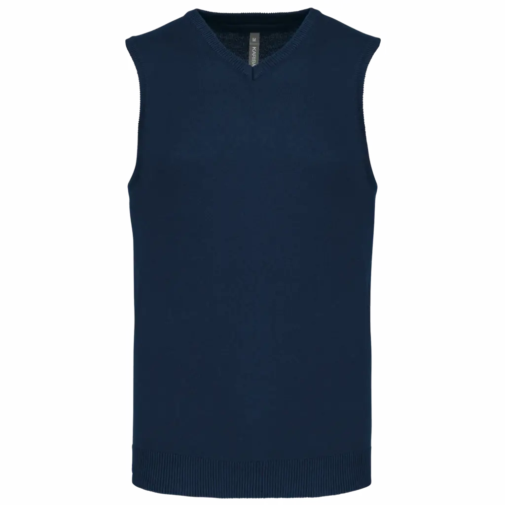 Pullunder Herren K969 bedrucken V-Ausschnitt Baumwolle S-4XL — Produktfoto 9