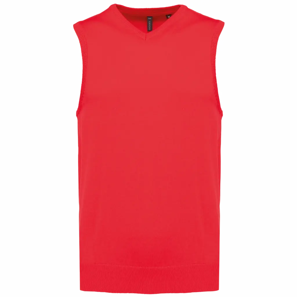Pullunder Herren K969 bedrucken V-Ausschnitt Baumwolle S-4XL — Produktfoto 10