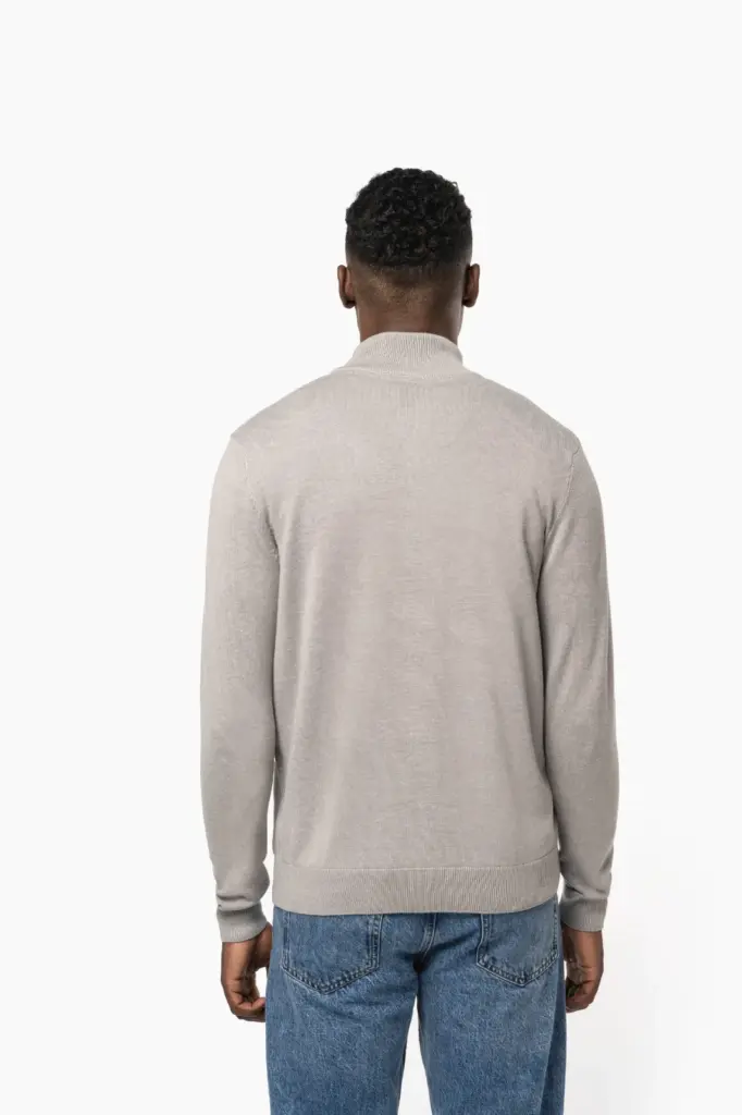 K970-4_2025 - Hidalgo-werbeartikel Heren pullover met ritskraag — productfoto 2
