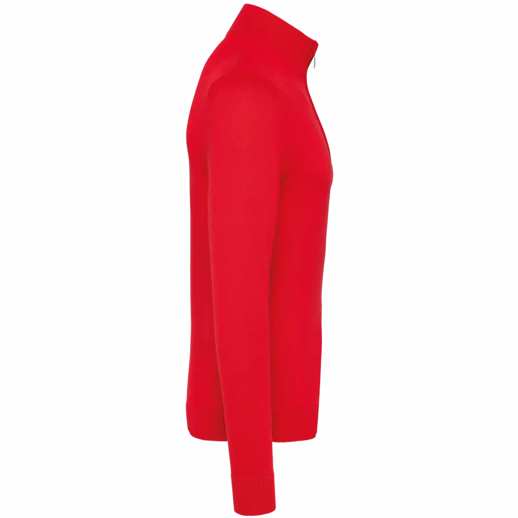 PS_K970-S_RED - Hidalgo-werbeartikel Heren pullover met ritskraag — productfoto 9