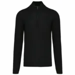 Heren pullover met ritskraag, black — productfoto 6