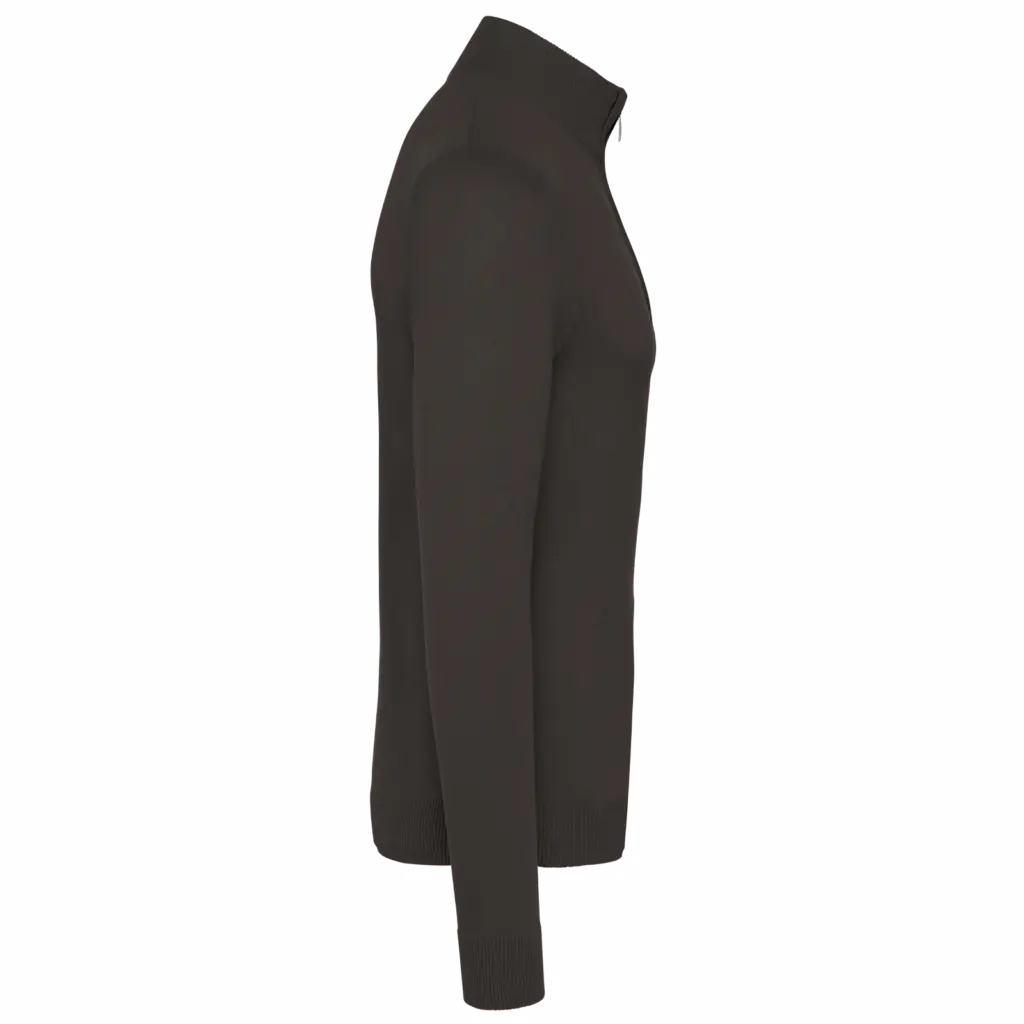PS_K970-S_DARKGREY - Hidalgo-werbeartikel Heren pullover met ritskraag, dark grey — productfoto 6