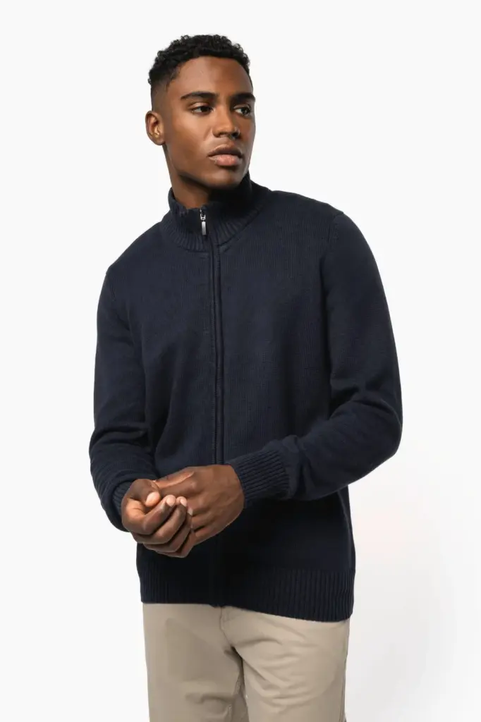 Heren cardigan met rits