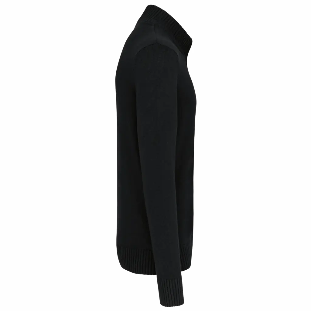 Heren cardigan met rits, black — productfoto 5