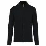 Heren cardigan met rits, black — productfoto 6
