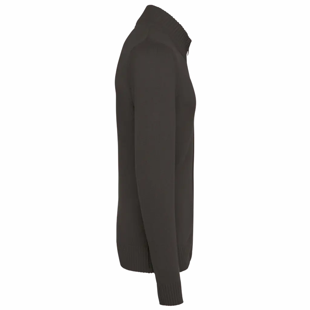 Heren cardigan met rits, dark grey — productfoto 6