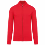 Heren cardigan met rits, red — productfoto 9