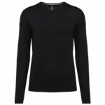 Ecologische herentrui met V-hals, black — productfoto 6