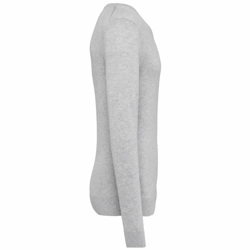 PS_K980-S_LIGHTGREYHEATHER - Hidalgo-werbeartikel Ecologische herentrui met V-hals, light grey heather — productfoto 6