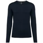 Ecologische herentrui met V-hals, navy — productfoto 8