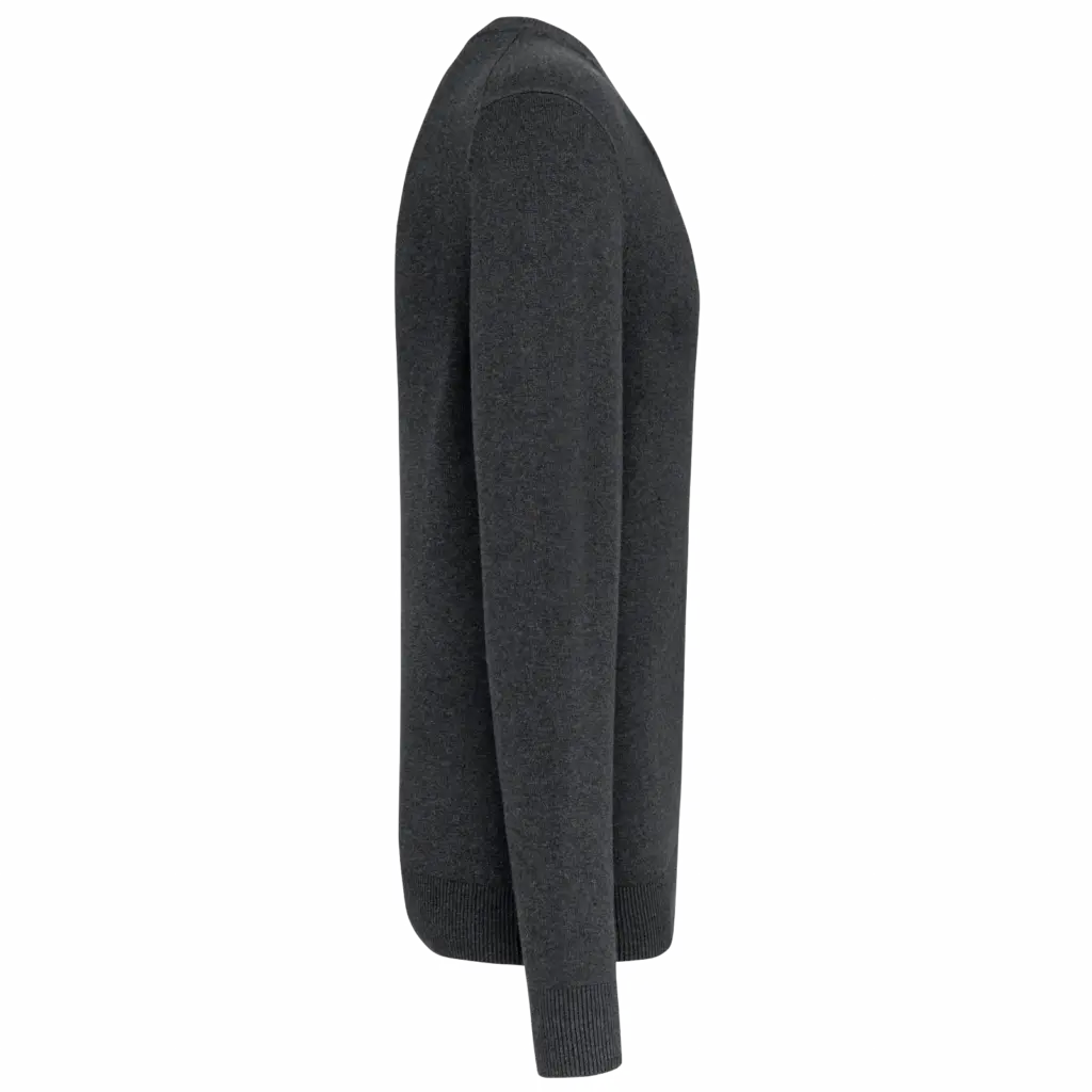 Premium pullover V-hals, black heather — productfoto 5