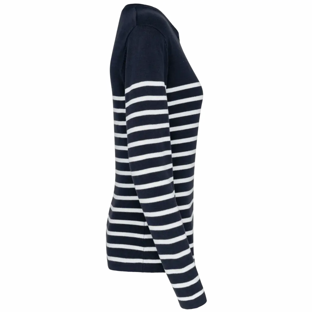 PS_K990-S_STRIPEDNAVY-OFFWHITE - Hidalgo-werbeartikel Gestreepte damestrui, striped navy / off white — productfoto 5