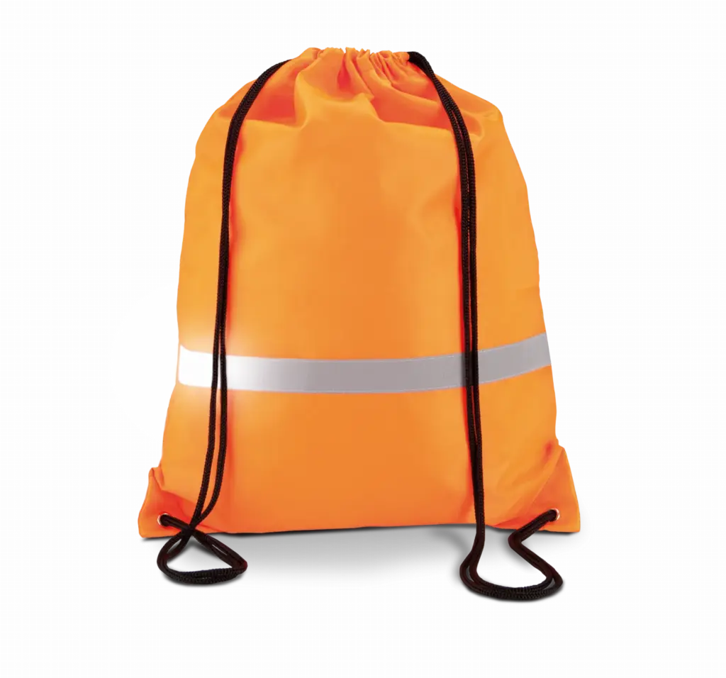 PS_KI0109_FLUORESCENTORANGE - Hidalgo Rugzak met draagkoordjes, fluorescent orange — productfoto 2