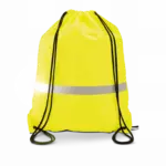 Rugzak met draagkoordjes, fluorescent yellow — productfoto 3