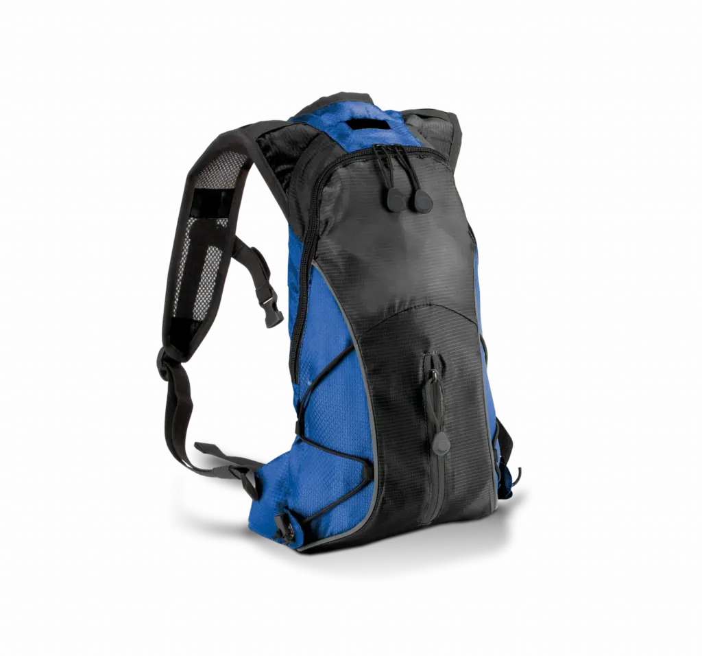 PS_KI0111_BLACK-ROYALBLUE - Hidalgo Sportieve rugzak, black / royal blue — productfoto 3