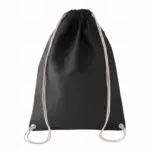 Katoenen rugzak met koordjes, black — productfoto 2