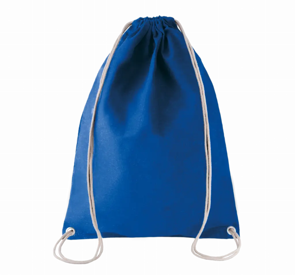 PS_KI0125_DARKROYALBLUE - Hidalgo Katoenen rugzak met koordjes, dark royal blue — productfoto 4