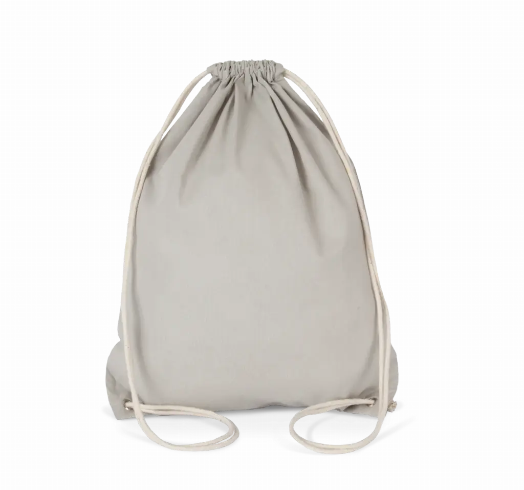 PS_KI0125_SNOWGREY - Hidalgo Katoenen rugzak met koordjes, snow grey — productfoto 8