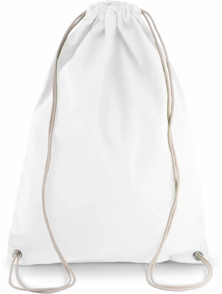 PS_KI0125_WHITE - Hidalgo Katoenen rugzak met koordjes, white — productfoto 10