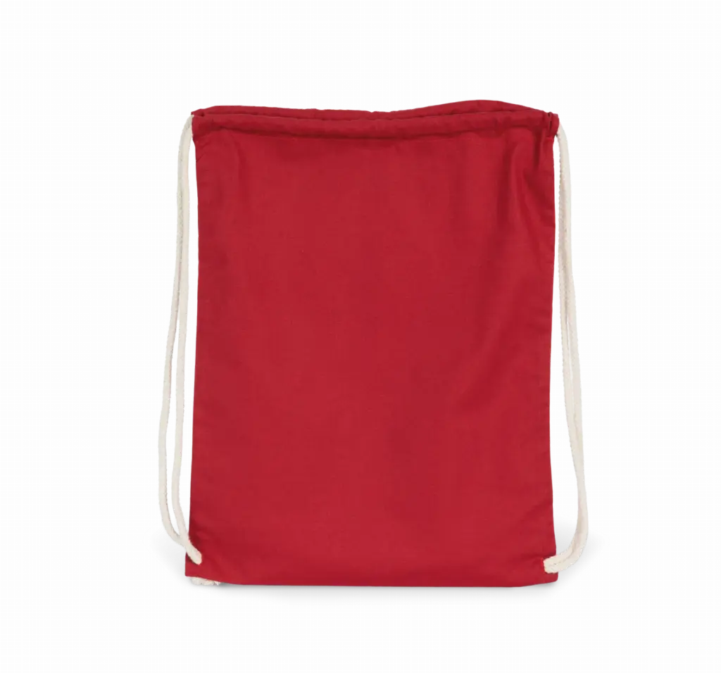 PS_KI0139_HIBISCUSRED - Hidalgo Rugzak van biokatoen met koordjes, hibiscus red — productfoto 3