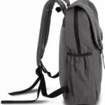 Rugzak van canvas met klep, washed dark grey — productfoto 5
