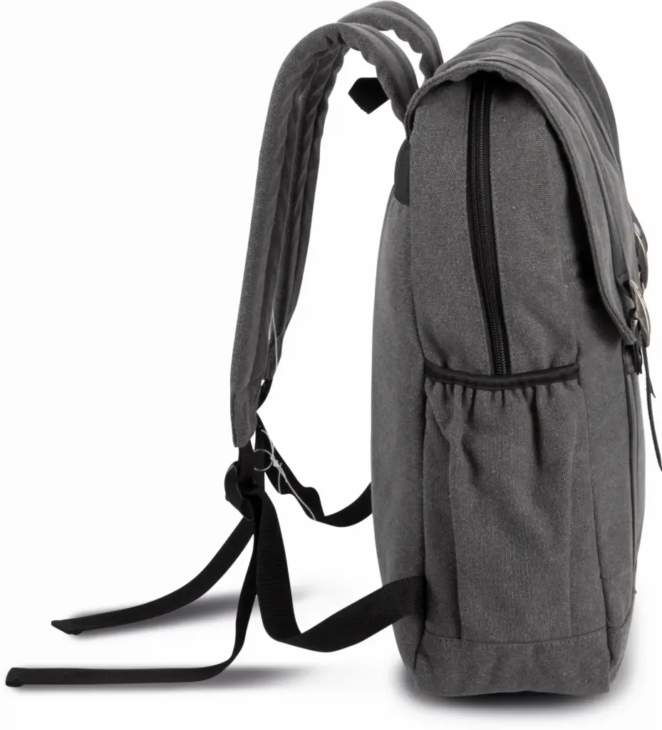 PS_KI0143-S_WASHEDDARKGREY - Hidalgo Rugzak van canvas met klep, washed dark grey — productfoto 5
