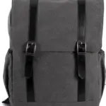 Rugzak van canvas met klep, washed dark grey — productfoto 6