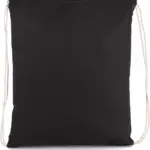 Rugzakje van biokatoen met koordjes, black — productfoto 3