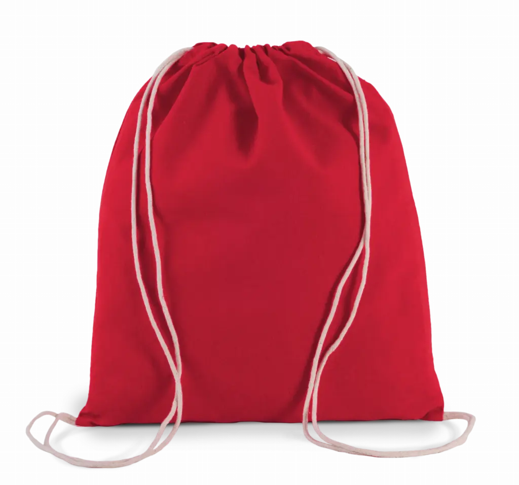PS_KI0147_HIBISCUSRED - Hidalgo Rugzakje van biokatoen met koordjes, hibiscus red — productfoto 5