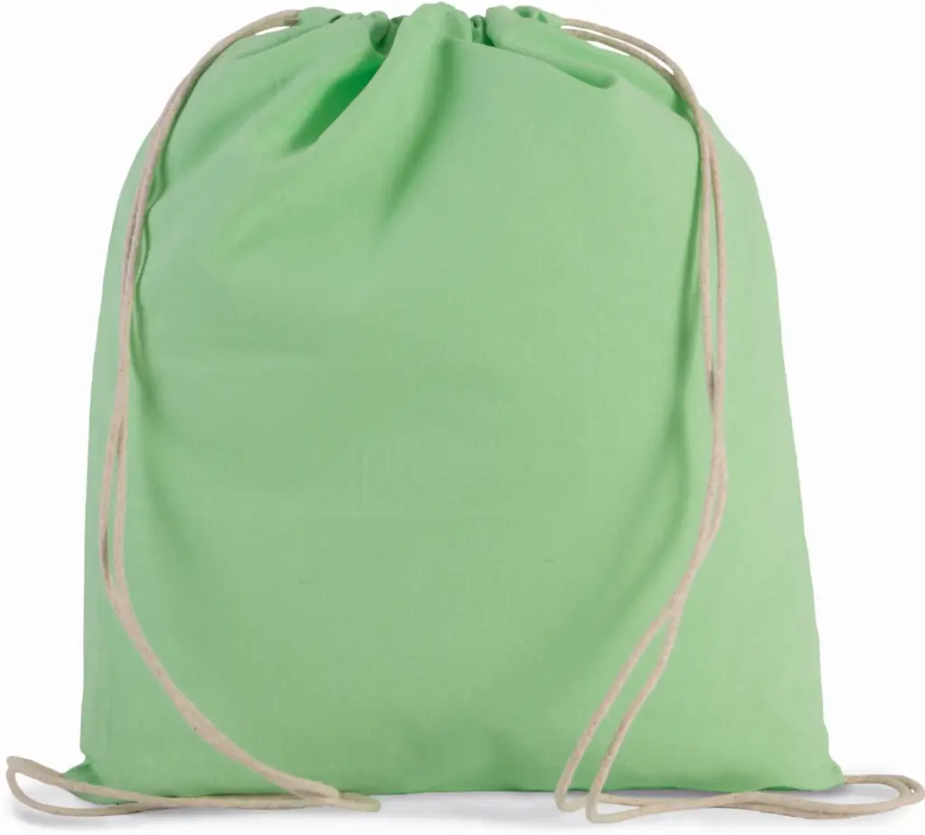 PS_KI0147_PISTACHIOGREEN - Hidalgo Rugzakje van biokatoen met koordjes, pistachio green — productfoto 9
