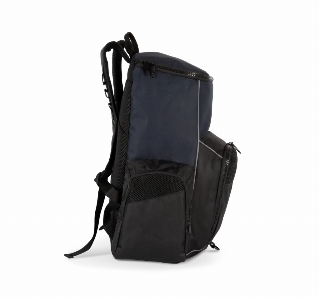 PS_KI0176-S_NAVY-BLACK - Hidalgo Gerecycleerde en sportrugzak met vak voor spulletjes, navy / black — productfoto 7