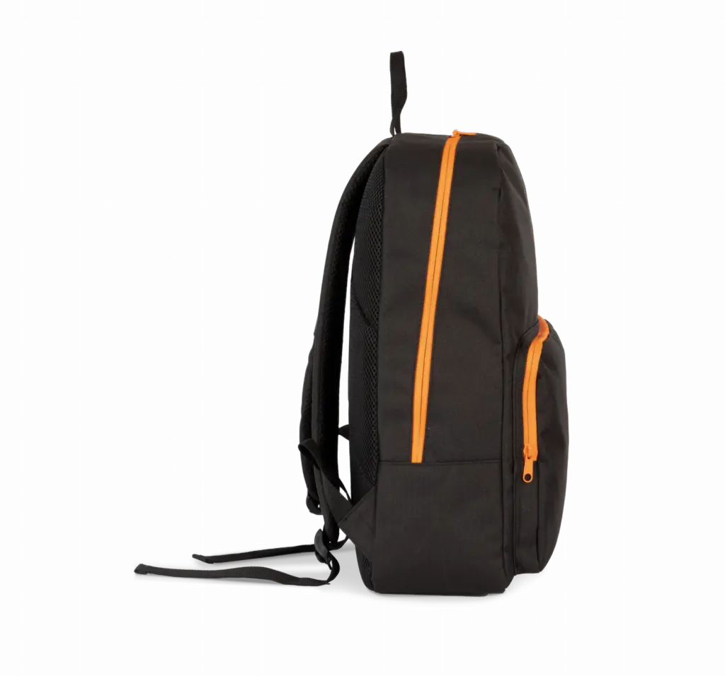 Rugzak met contrasterende ritssluiting, black / orange — productfoto 6