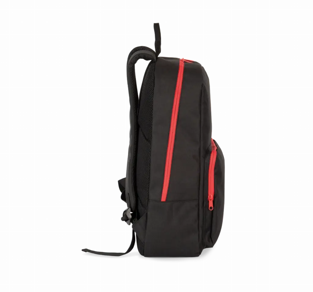 Rugzak met contrasterende ritssluiting, black / red — productfoto 7
