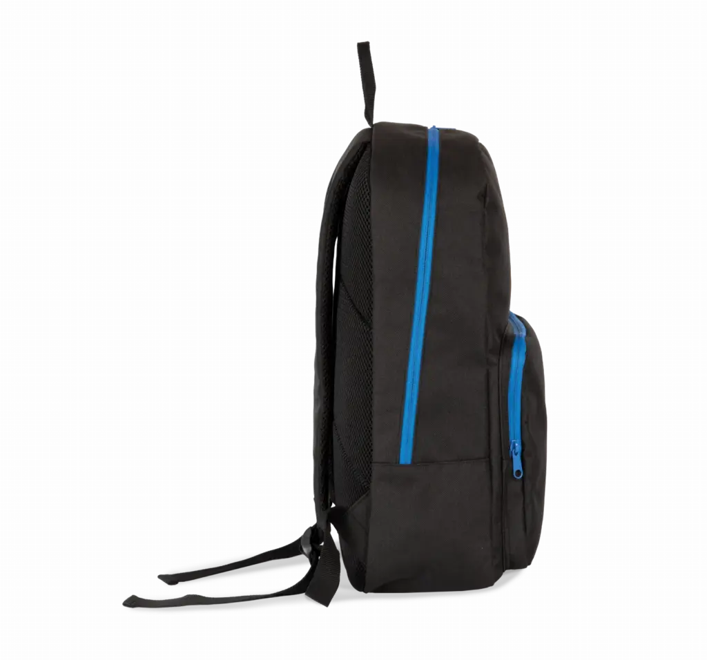 Rugzak met contrasterende ritssluiting, black / royal blue — productfoto 8
