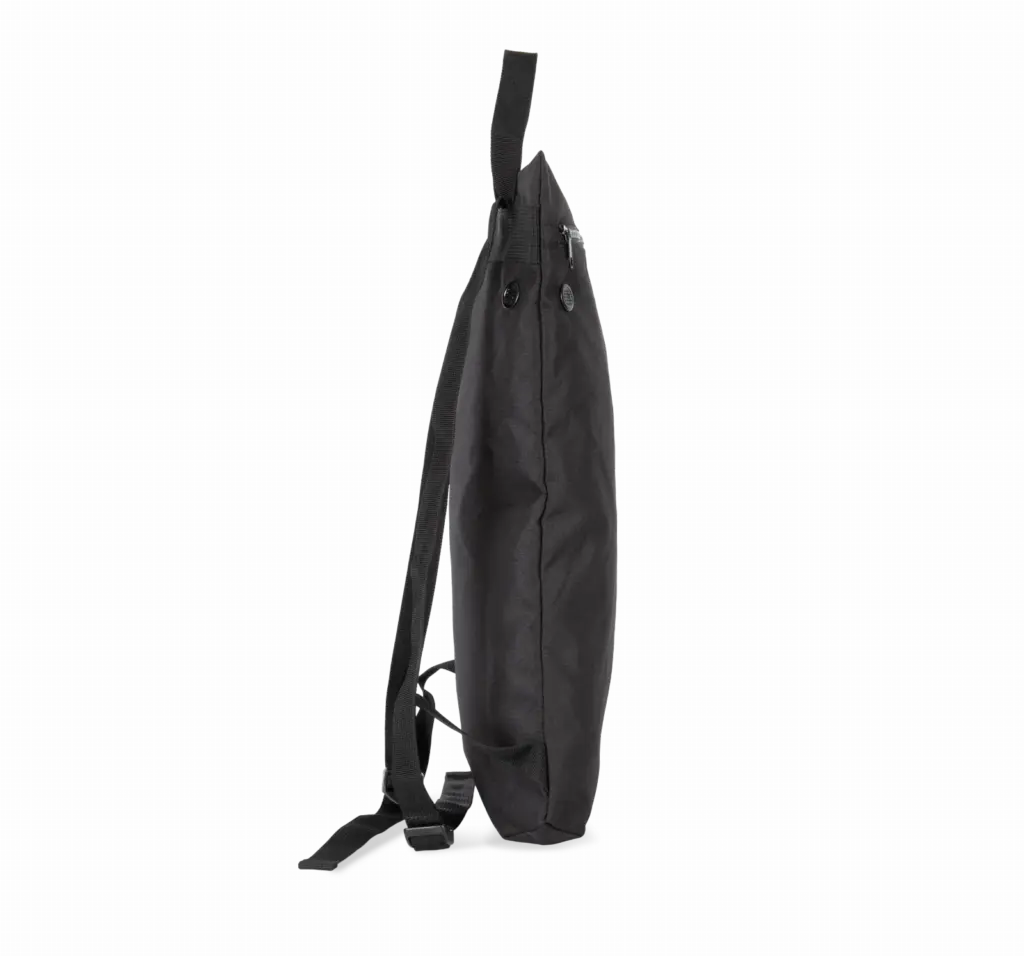 PS_KI0183-S_BLACK - Hidalgo Trendy, platte en gerecycleerde rugzak, black — productfoto 5