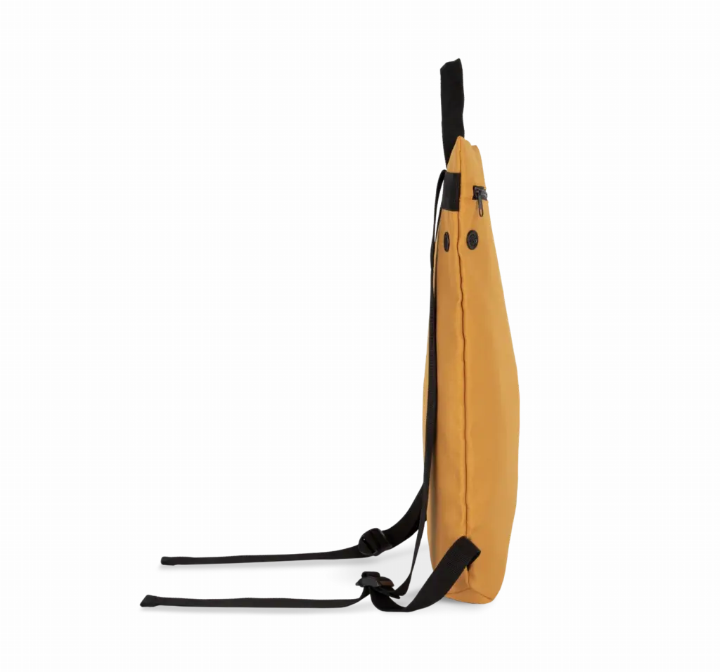 PS_KI0183-S_CUMINYELLOW - Hidalgo Trendy, platte en gerecycleerde rugzak, cumin yellow — productfoto 6